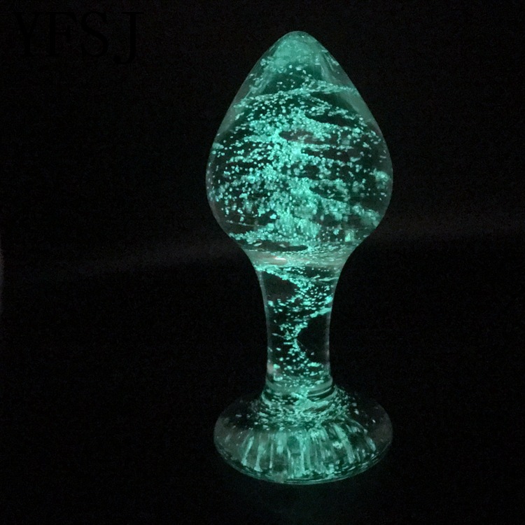 Glow in the dark glass butt plug - Image 2