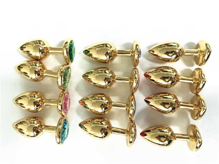 Gold heart shaped butt plug set - Image 2