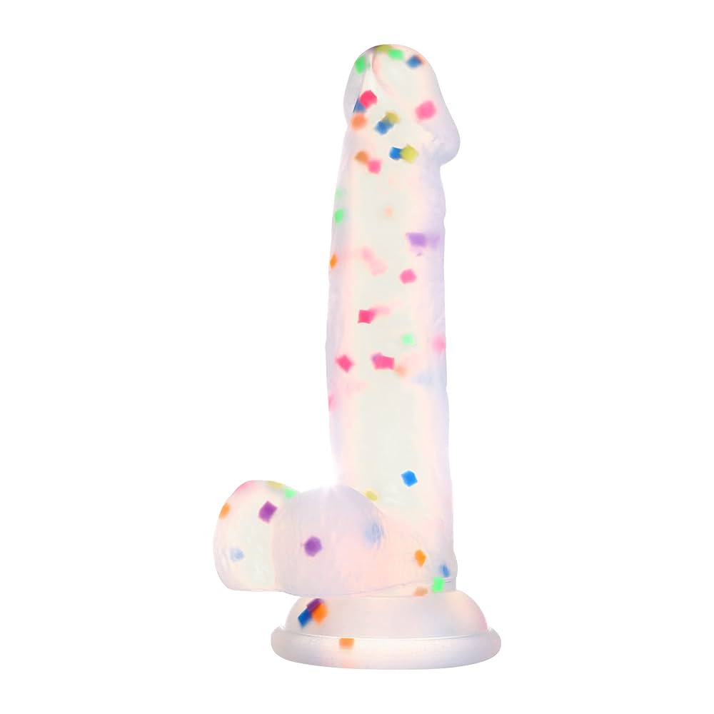 Speckled suction cup dildo