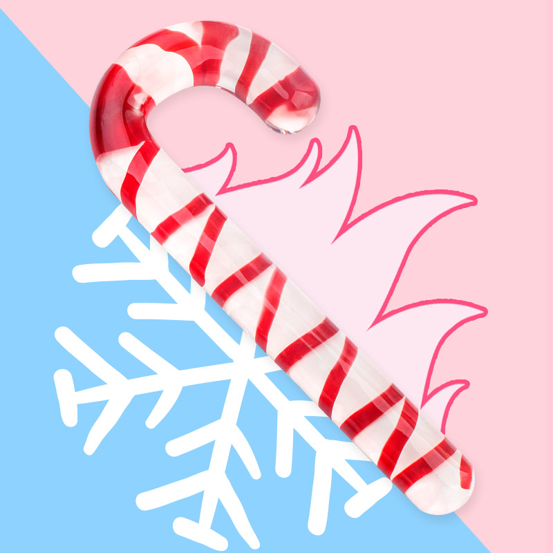 Glass Candy cane toy