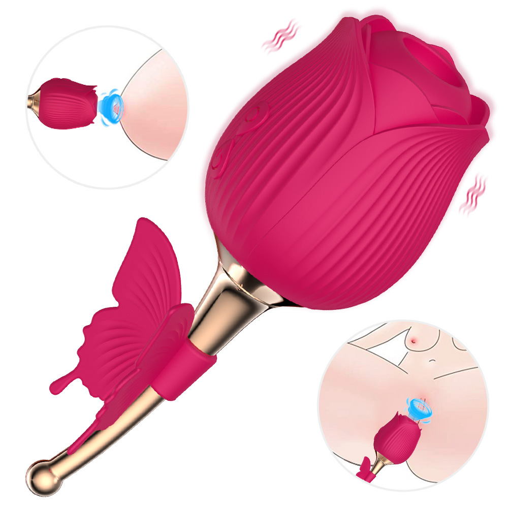 Rose sucking massager