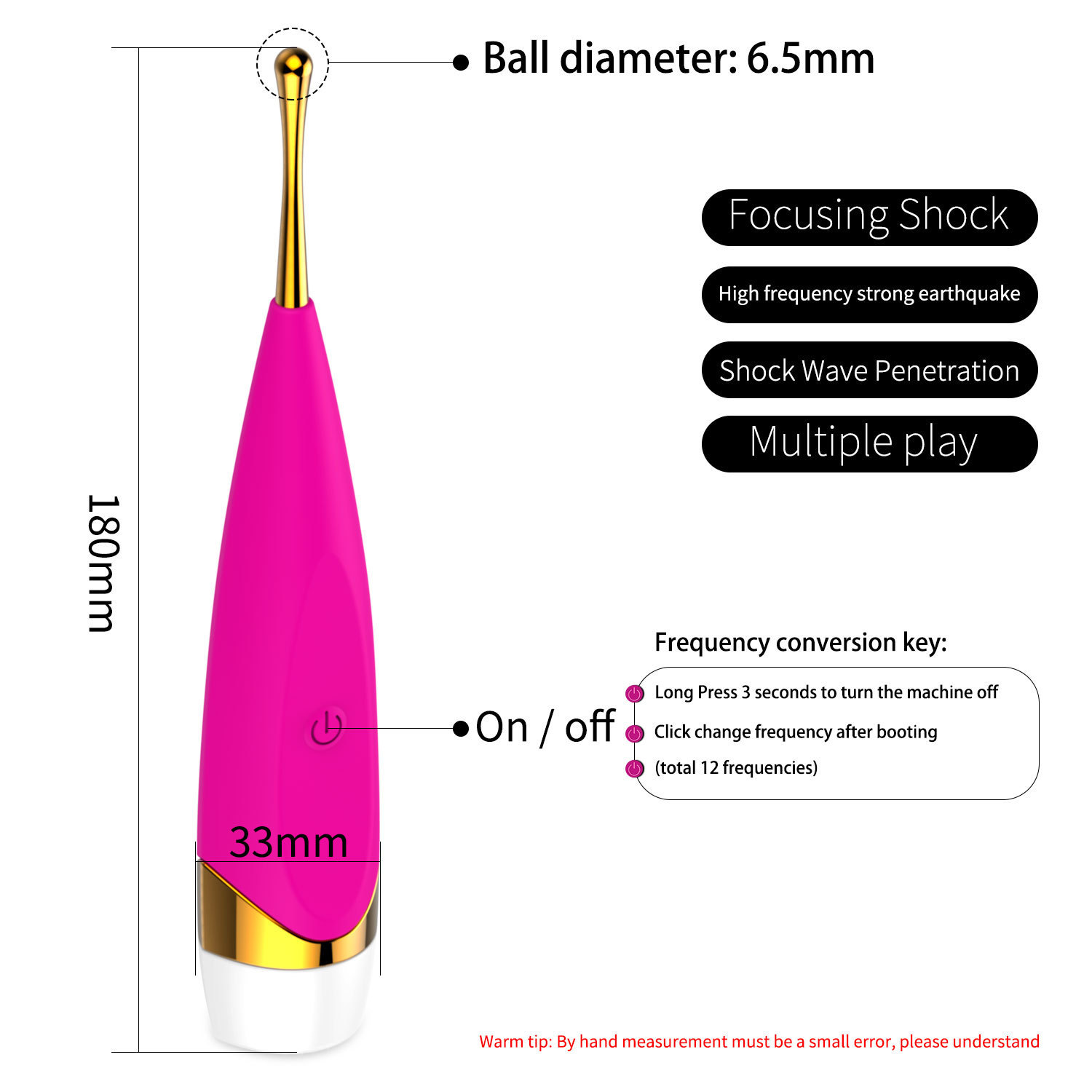 3in 1 high frequency vibrator with attachments - Image 3