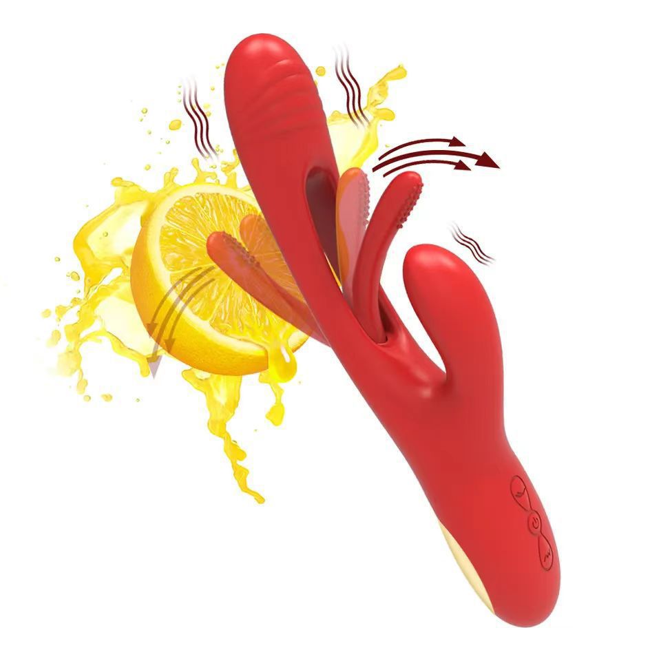 Flicking vibrator with g-spot stimulator
