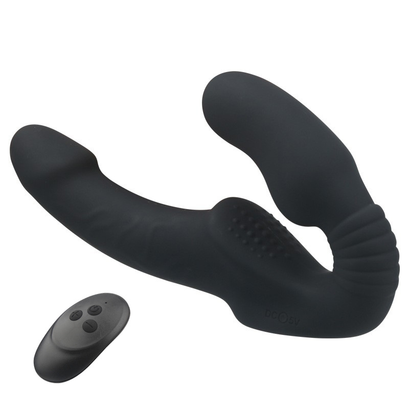 Women's double headed dildo with vibration