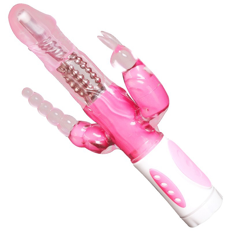 Rabbit vibrator with anal play